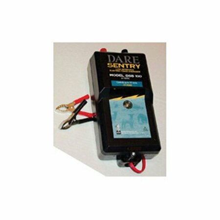 DARE SENTRY Battery-Powered Electric Fence Energizer, 0.25 J Output Energy, 12 V, 10 mile Fence Distance DSB 100